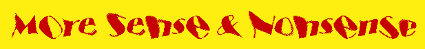 More Sense & Nonsense banner